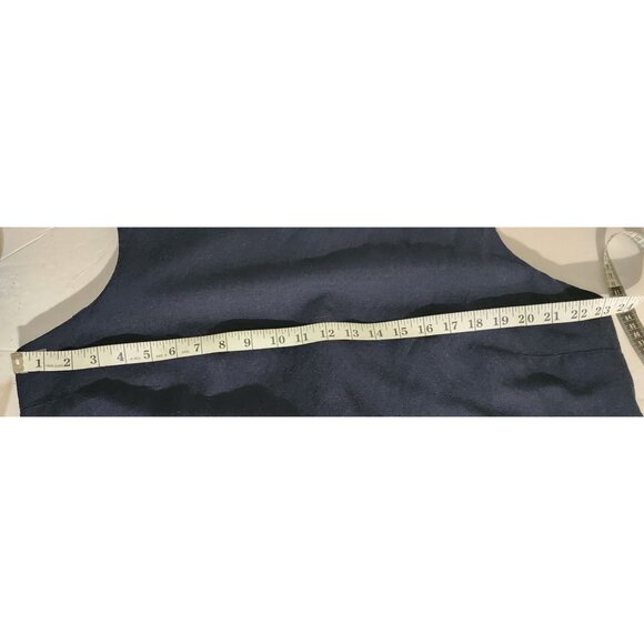 Coldwater Creek Womens Navy Sleeveless Linen Blend Dress W/ Back Zipper Size 20W - Picture 5 of 6